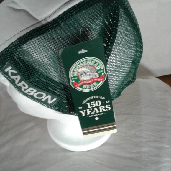 Truckers style meshed adjustable ball cap moosehead beer NWT - Picture 5 of 9